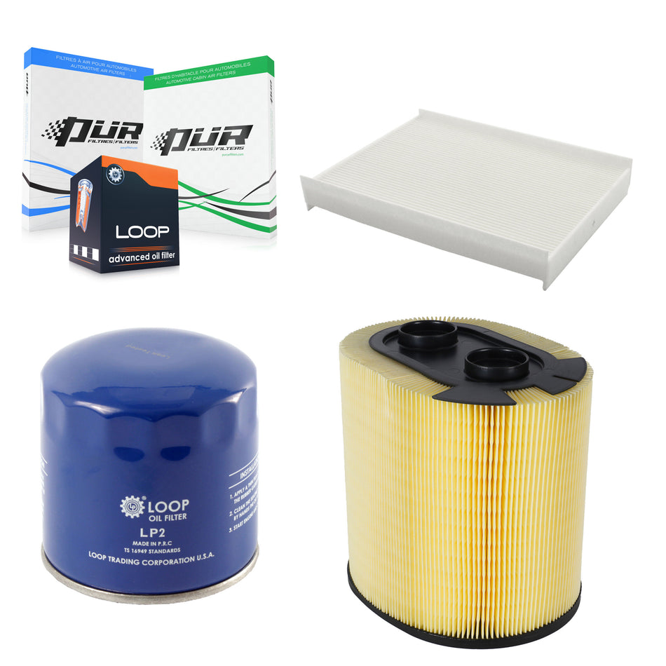 1x Air + 1x Cabin + 1x Engine Oil Filter Filter (3 Total) Kit For Ford F-350 Super Duty KFM-100049