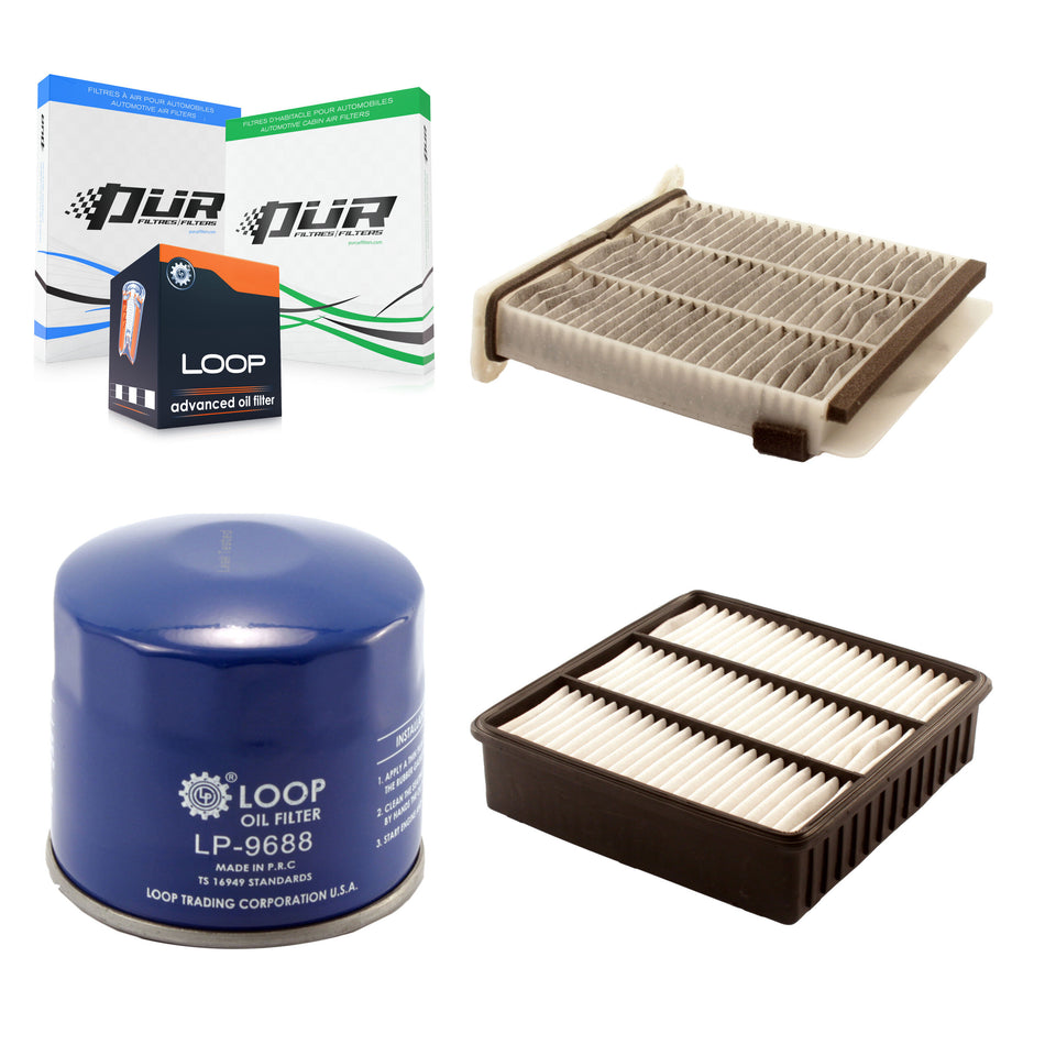 1x Air + 1x Cabin + 1x Engine Oil Filter Filter (3 Total) Kit For Mitsubishi Lancer KFM-100078