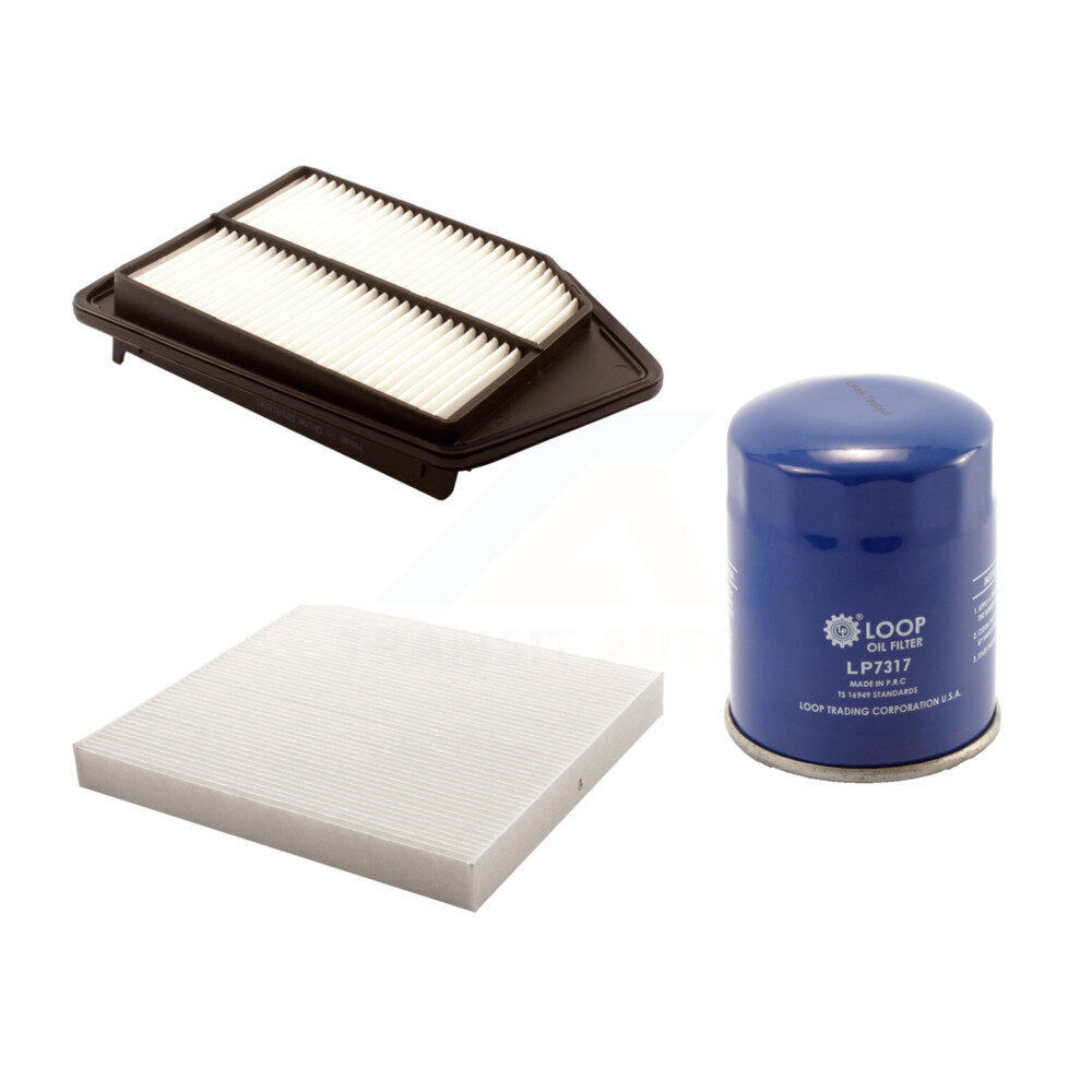 1x Air + 1x Cabin + 1x Engine Oil Filter Filter (3 Total) Kit For Honda Accord Acura TLX KFM-100188