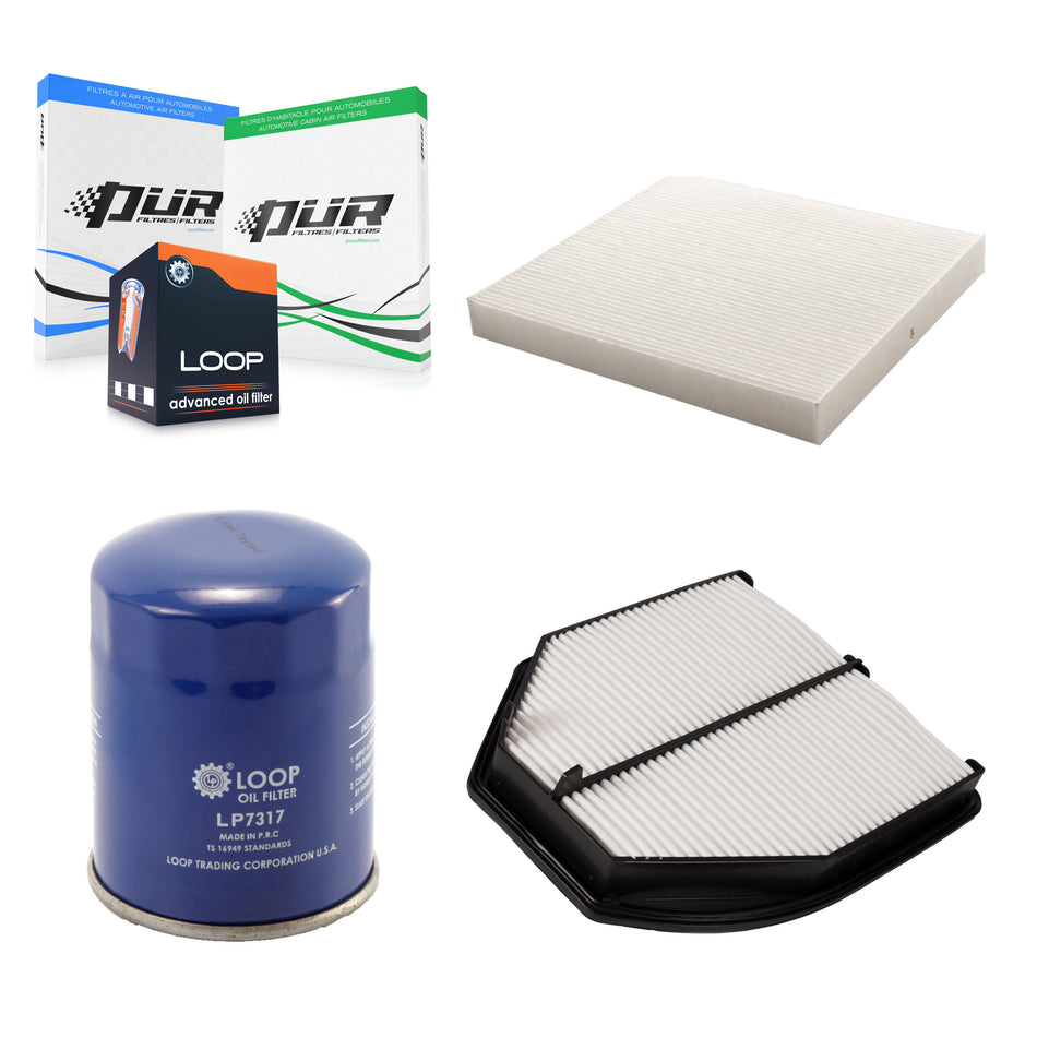 1x Air + 1x Cabin + 1x Engine Oil Filter Filter (3 Total) Kit For 2016-2022 Acura ILX KFM-100192