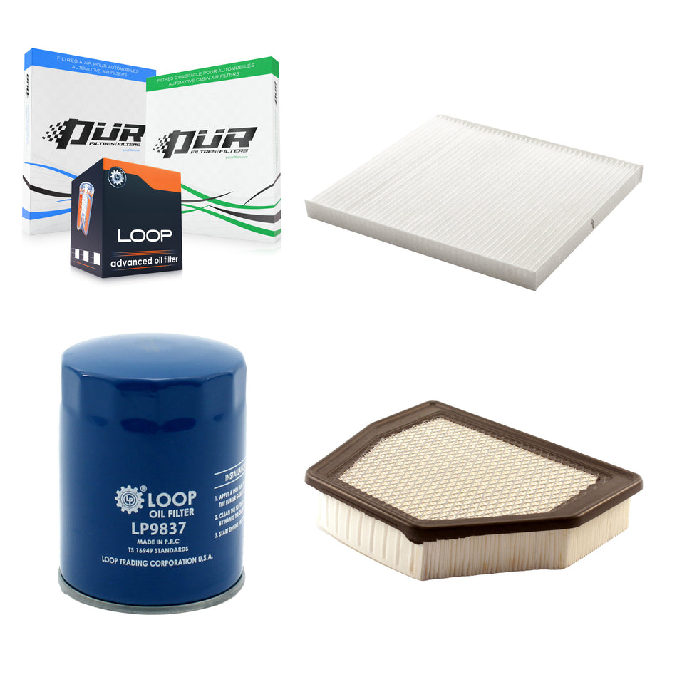 1x Air + 1x Cabin + 1x Engine Oil Filter Filter (3 Total) Kit For 08-10 Saturn Vue 3.5L KFM-100236