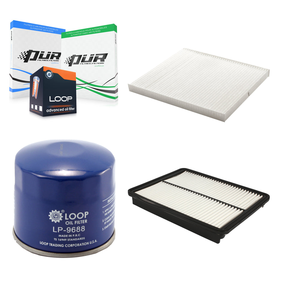 1x Air + 1x Cabin + 1x Engine Oil Filter Filter (3 Total) Kit For Hyundai Santa Fe Sport KFM-100243