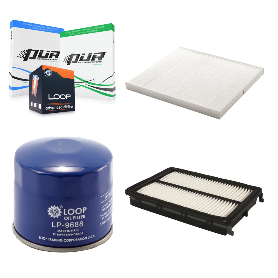 1x Air + 1x Cabin + 1x Engine Oil Filter Filter (3 Total) Kit For Hyundai Santa Fe Sport KFM-100244