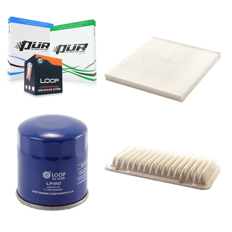 1x Air + 1x Cabin + 1x Engine Oil Filter Filter (3 Total) Kit For Pontiac Vibe KFM-100263