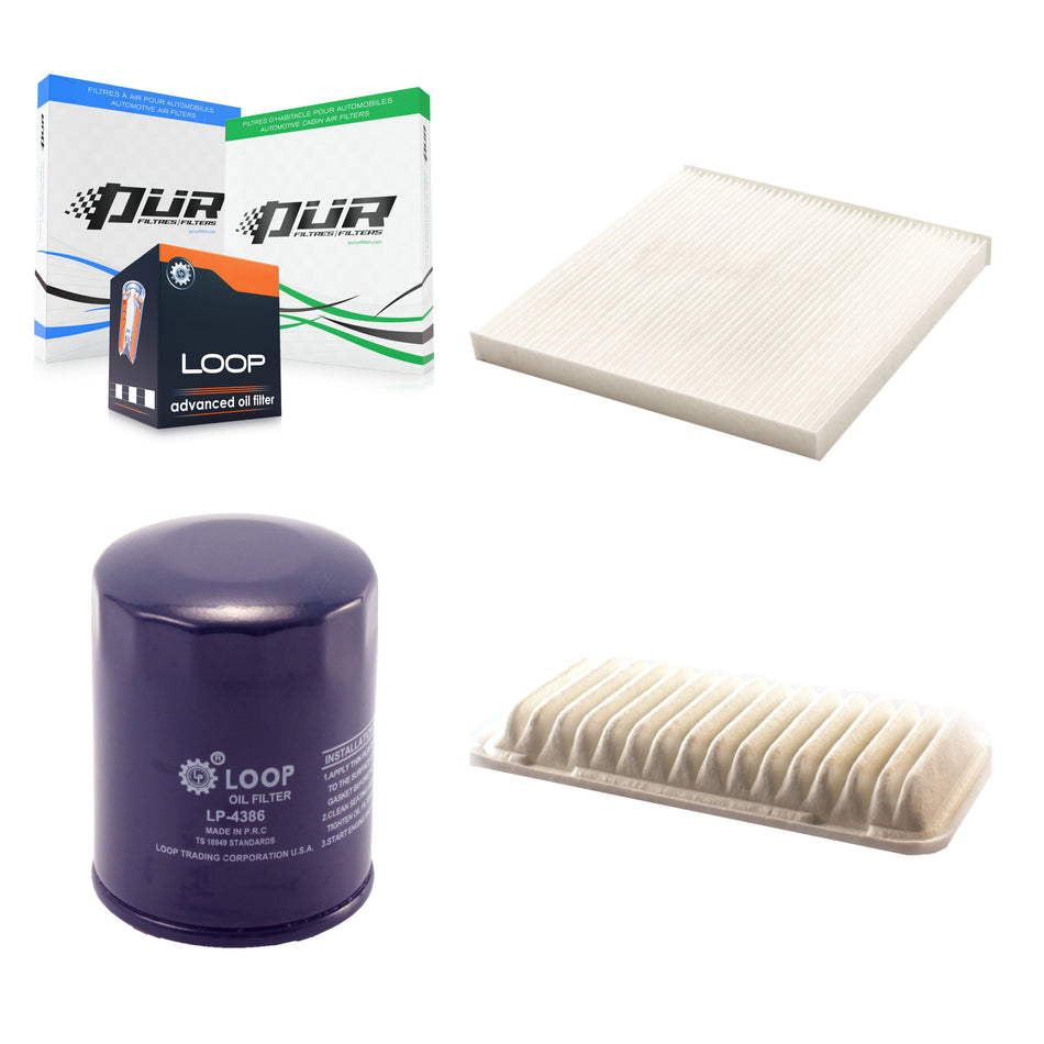 1x Air + 1x Cabin + 1x Engine Oil Filter Filter (3 Total) Kit For Pontiac Vibe KFM-100264