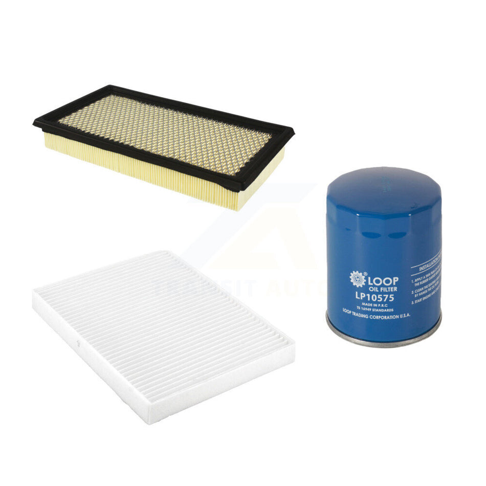 1x Air + 1x Cabin + 1x Engine Oil Filter Filter (3 Total) Kit For Ford Explorer Flex MKT KFM-100271