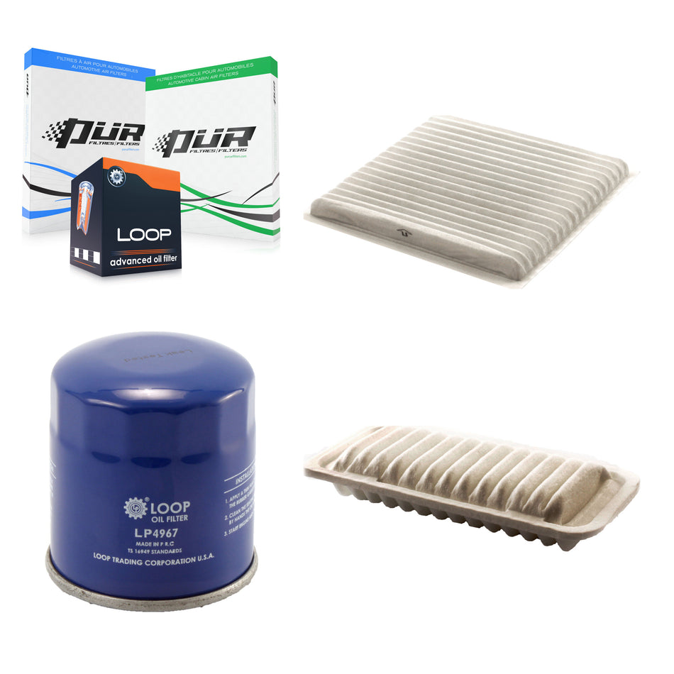 1x Air + 1x Cabin + 1x Engine Oil Filter Filter (3 Total) Kit For Toyota Echo Scion xB xA KFM-100277