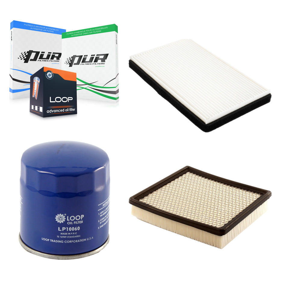 1x Air + 1x Cabin + 1x Engine Oil Filter Filter (3 Total) Kit For Chevrolet Impala Buick KFM-100318