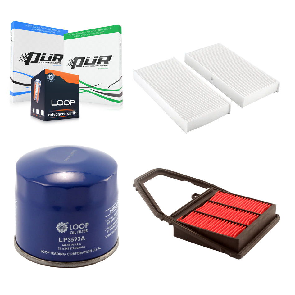1x Air + 1x Cabin + 1x Engine Oil Filter Filter (3 Total) Kit For 2001-2003 Acura EL KFM-100325