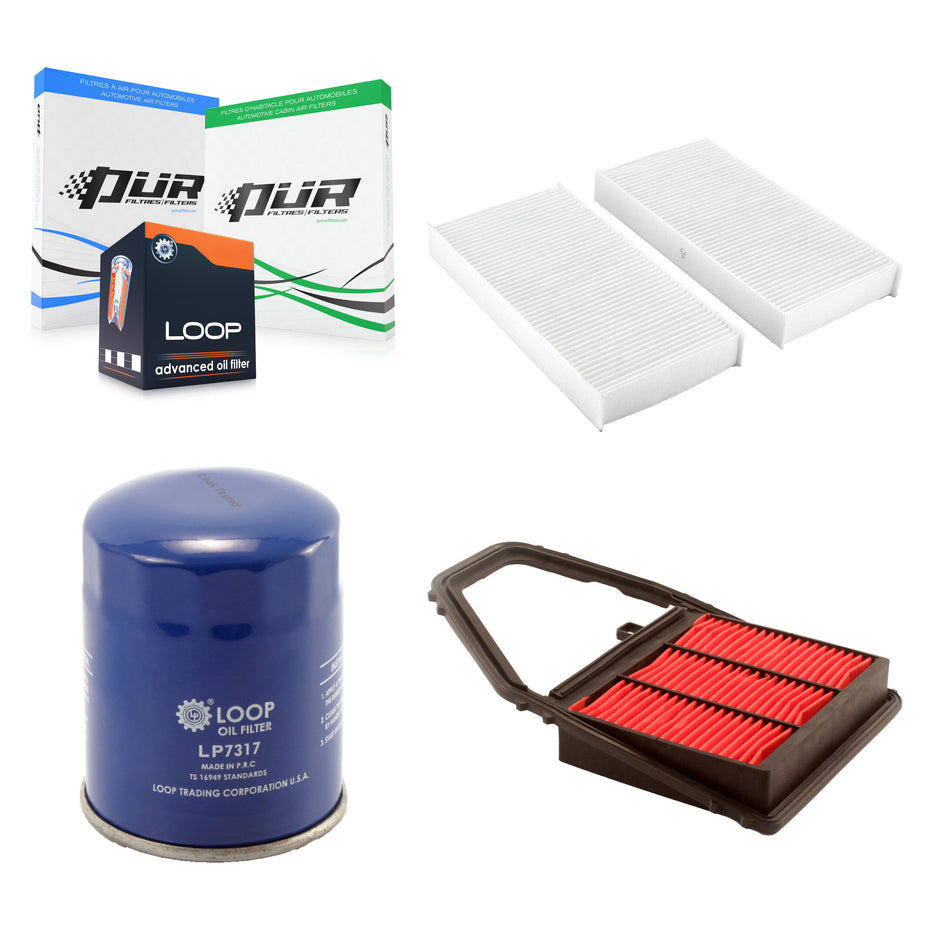 1x Air + 1x Cabin + 1x Engine Oil Filter Filter (3 Total) Kit For Honda Civic Acura EL KFM-100327