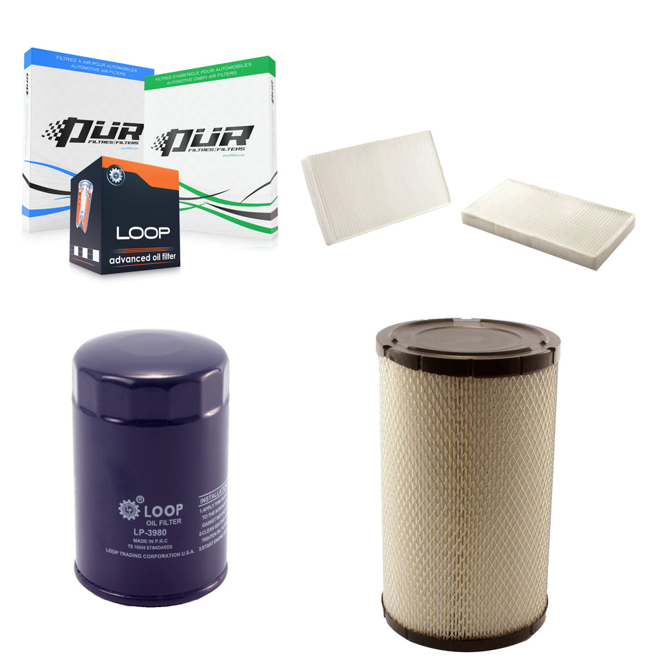 1x Air + 1x Cabin + 1x Engine Oil Filter Filter (3 Total) Kit For Cadillac Escalade KFM-100362