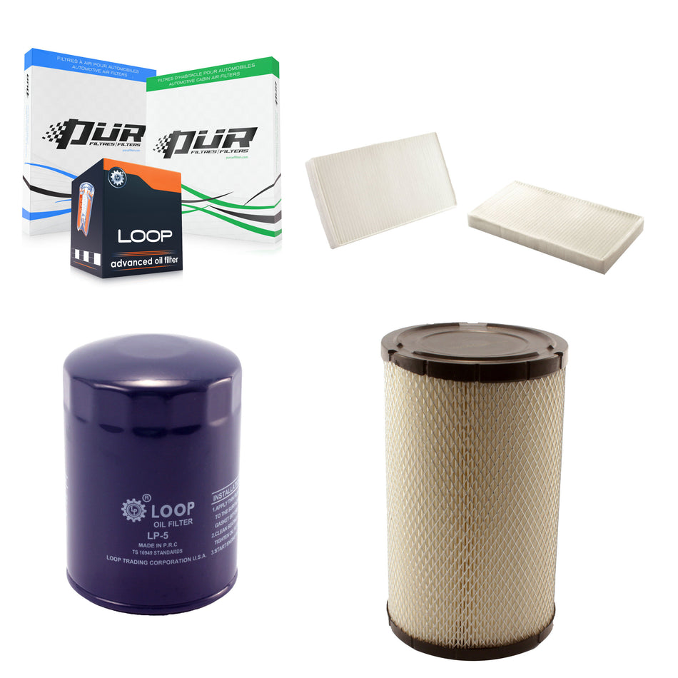 1x Air + 1x Cabin + 1x Engine Oil Filter Filter (3 Total) Kit For Cadillac Escalade GMC KFM-100363