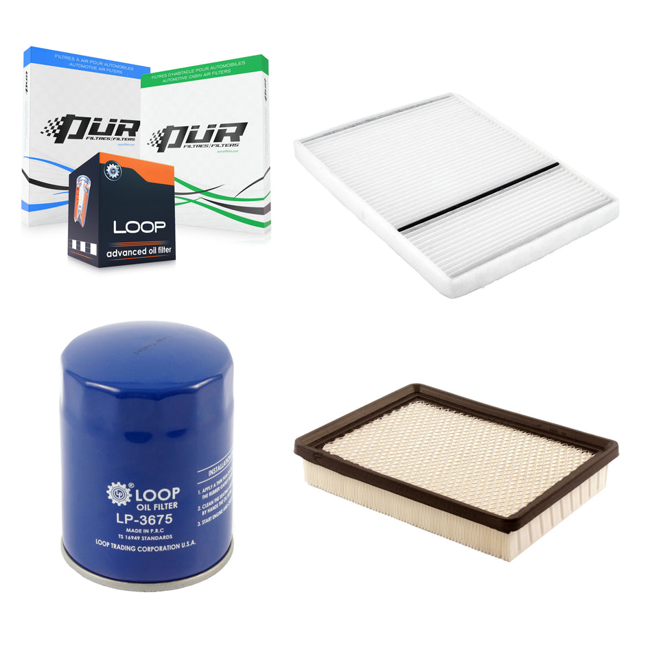 1x Air + 1x Cabin + 1x Engine Oil Filter Filter (3 Total) Kit For Cadillac DeVille Aurora KFM-100367