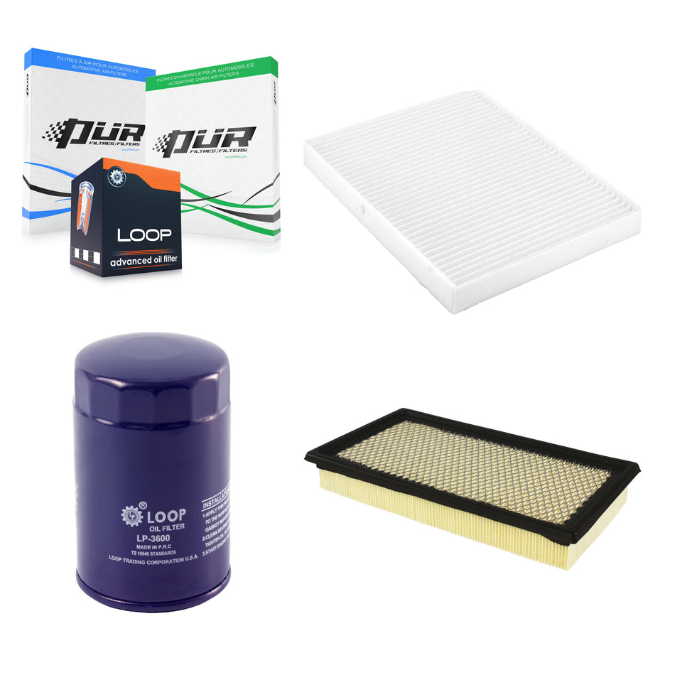 1x Air + 1x Cabin + 1x Engine Oil Filter Filter (3 Total) Kit For Ford Flex Taurus 3.5L KFM-100372