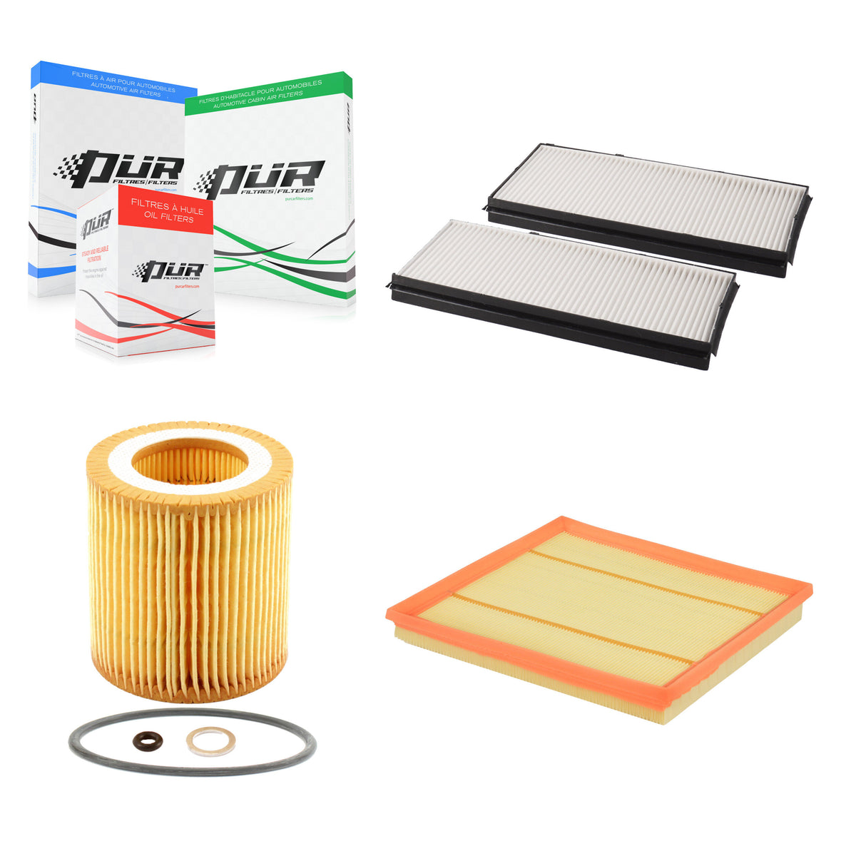 1x Air + 1x Cabin + 1x Engine Cartridge Oil Filter (3 Total) Kit For BMW X5 X3 535i GT KFM-100383