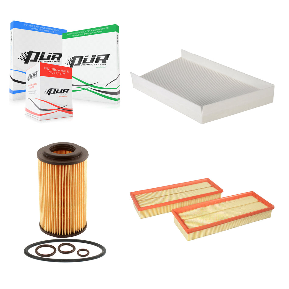 1x Air + 1x Cabin + 1x Engine Cartridge Oil Filter (3 Total) Kit For Mercedes-Benz C240 KFM-100386