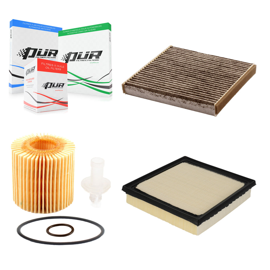 1x Air + 1x Cabin + 1x Engine Cartridge Oil Filter (3 Total) Kit For Toyota Avalon 3.5L KFM-100396