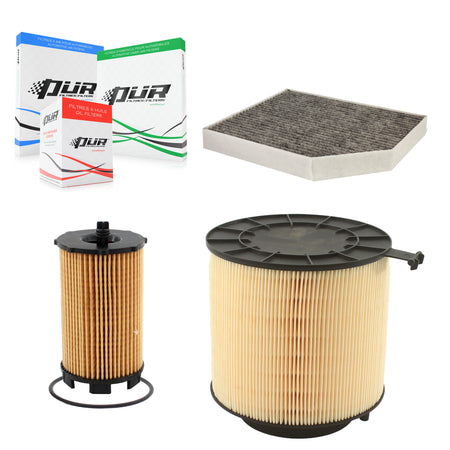 1x Air + 1x Cabin + 1x Engine Cartridge Oil Filter (3 Total) Kit For Audi S5 KFM-100406