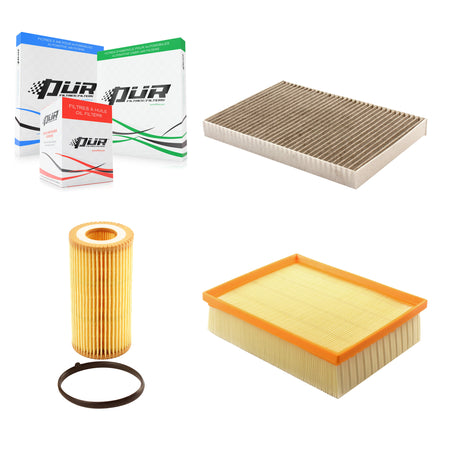 1x Air + 1x Cabin + 1x Engine Cartridge Oil Filter (3 Total) Kit For Audi A4 Quattro KFM-100407