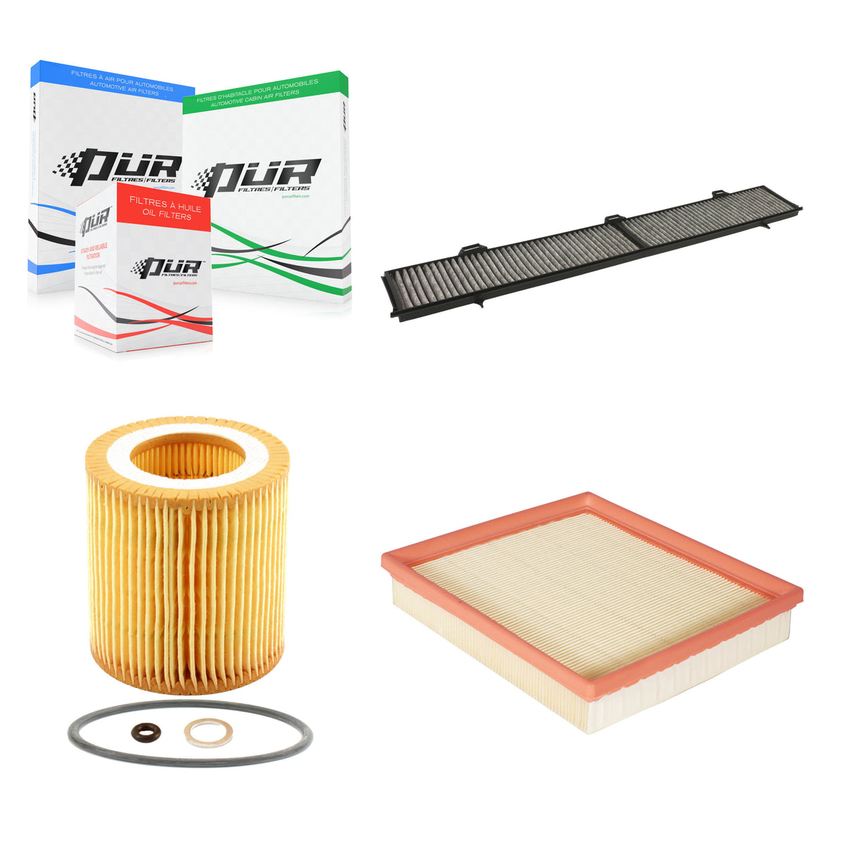1x Air + 1x Cabin + 1x Engine Cartridge Oil Filter (3 Total) Kit For 2012 BMW 328i xDrive KFM-100413