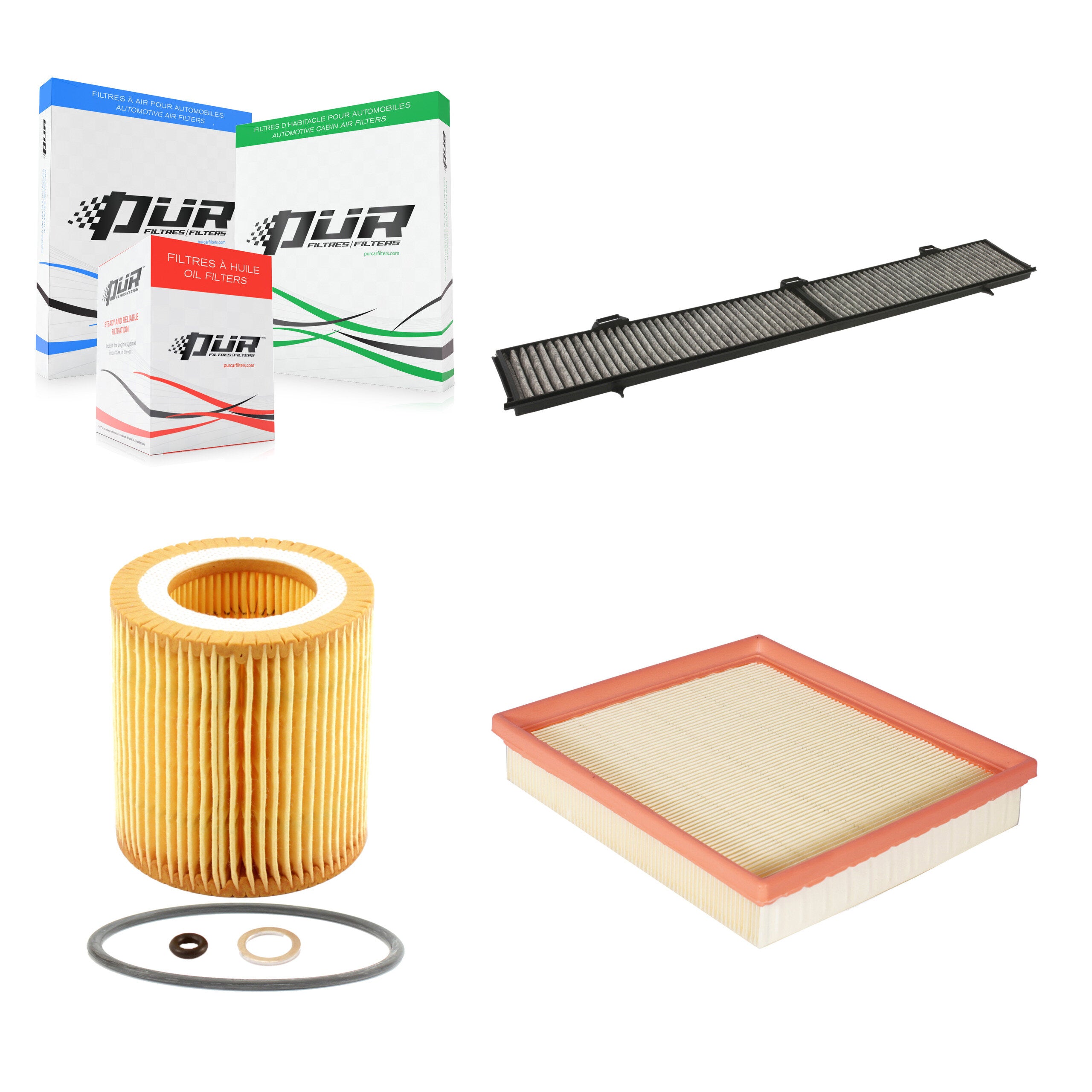 1x Air + 1x Cabin + 1x Engine Cartridge Oil Filter (3 Total) Kit For 2012 BMW 328i xDrive KFM-100413