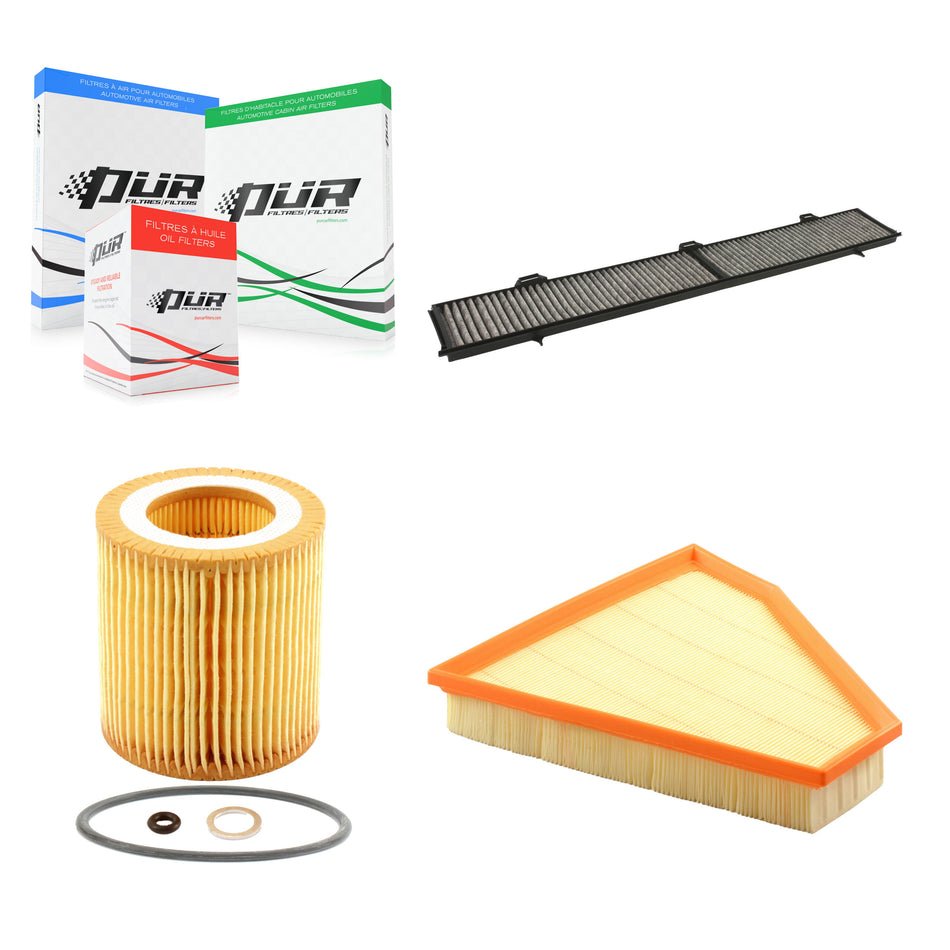 1x Air + 1x Cabin + 1x Engine Cartridge Oil Filter (3 Total) Kit For BMW 328i xDrive 323i KFM-100414