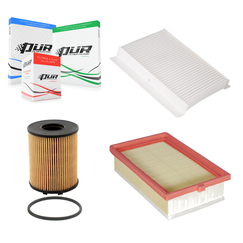 1x Air + 1x Cabin + 1x Engine Cartridge Oil Filter (3 Total) Kit For 2014-2020 Fiat 500L KFM-100415