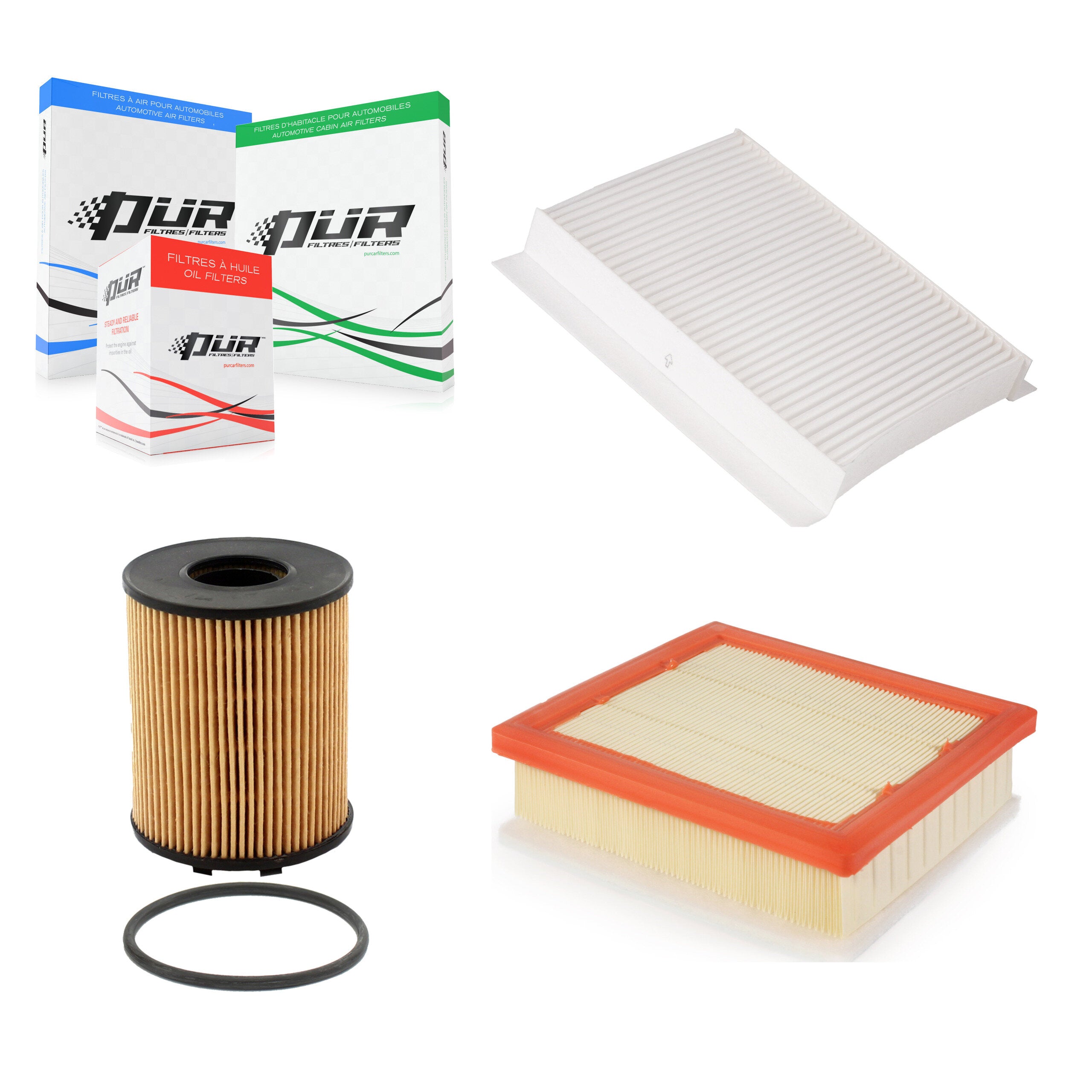 1x Air + 1x Cabin + 1x Engine Cartridge Oil Filter (3 Total) Kit For Jeep Renegade Fiat KFM-100416