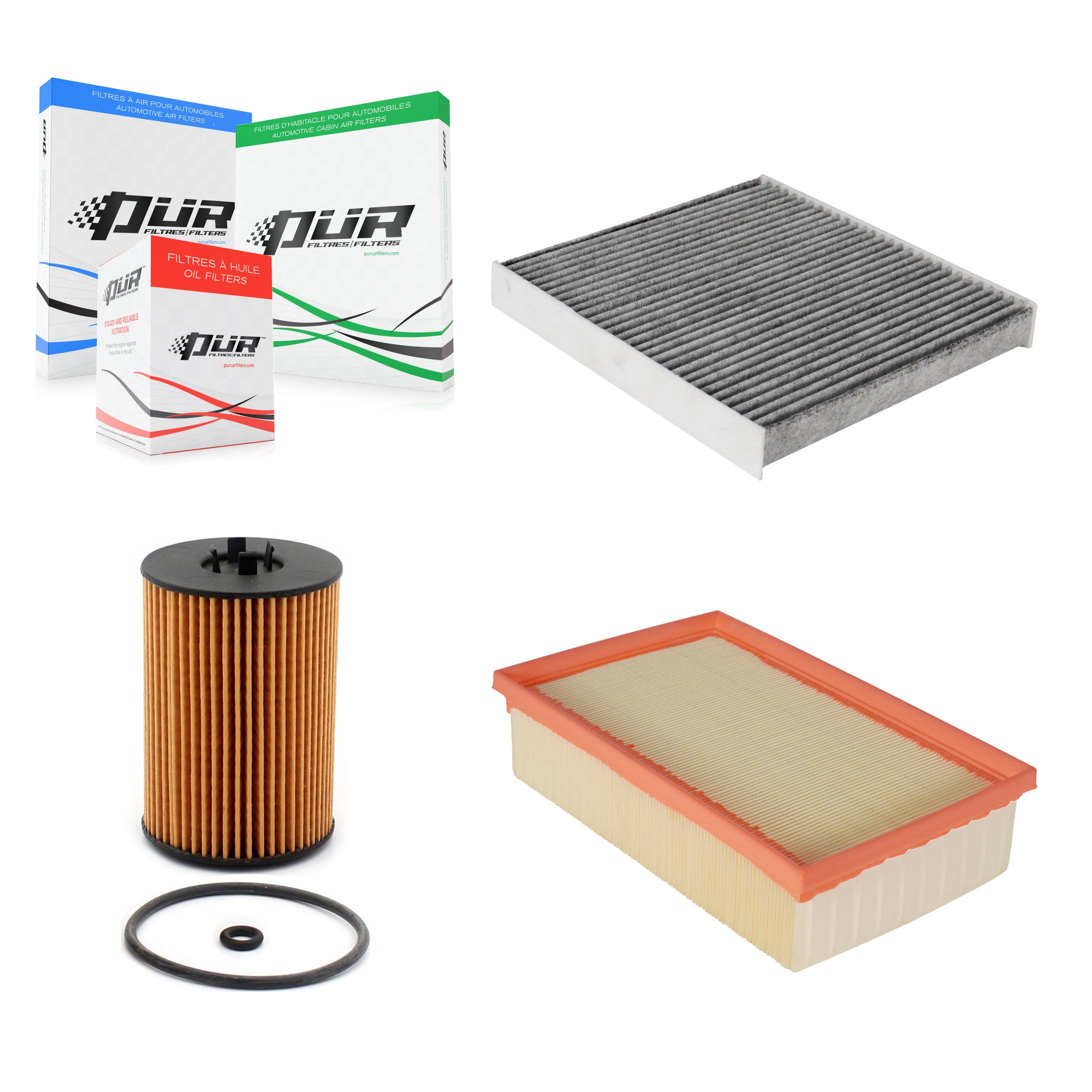 1x Air + 1x Cabin + 1x Engine Cartridge Oil Filter (3 Total) Kit For Volkswagen Golf Audi KFM-100418