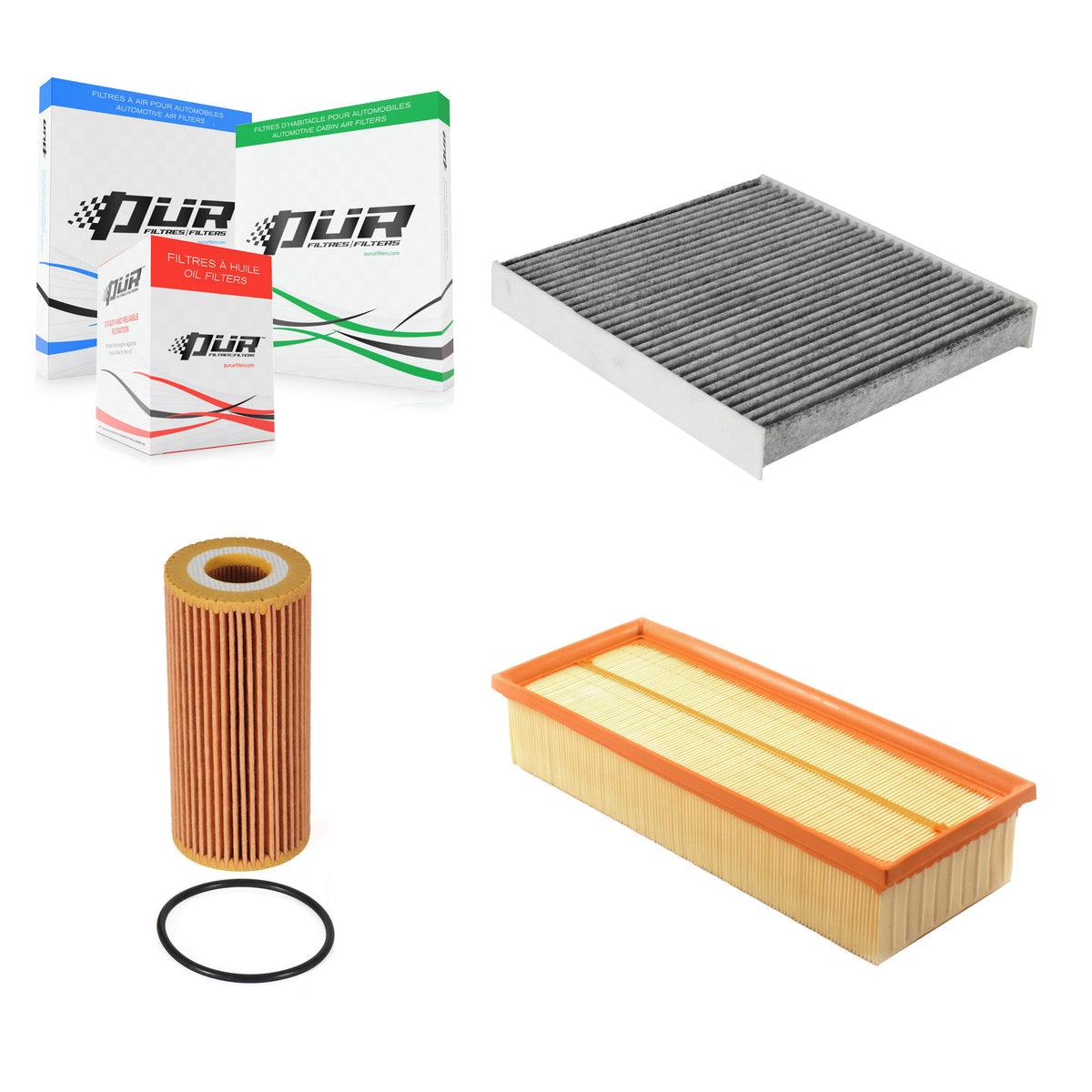 1x Air + 1x Cabin + 1x Engine Cartridge Oil Filter (3 Total) Kit For Volkswagen Golf Audi KFM-100422