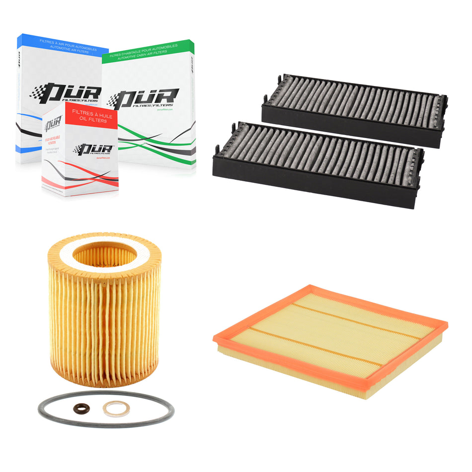 1x Air + 1x Cabin + 1x Engine Cartridge Oil Filter (3 Total) Kit For BMW X5 X6 KFM-100429