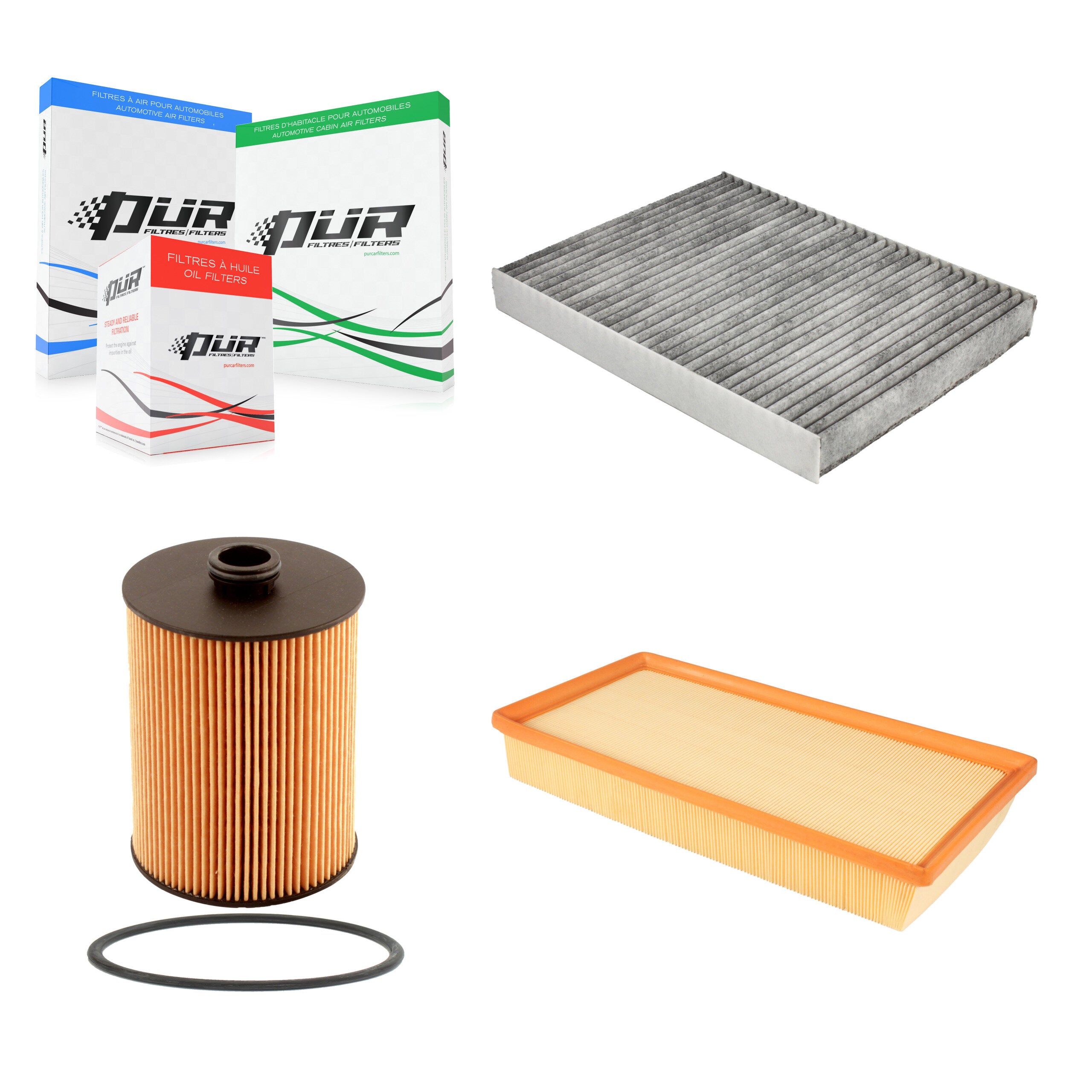 1x Air + 1x Cabin + 1x Engine Cartridge Oil Filter (3 Total) Kit For Volkswagen Touareg KFM-100431