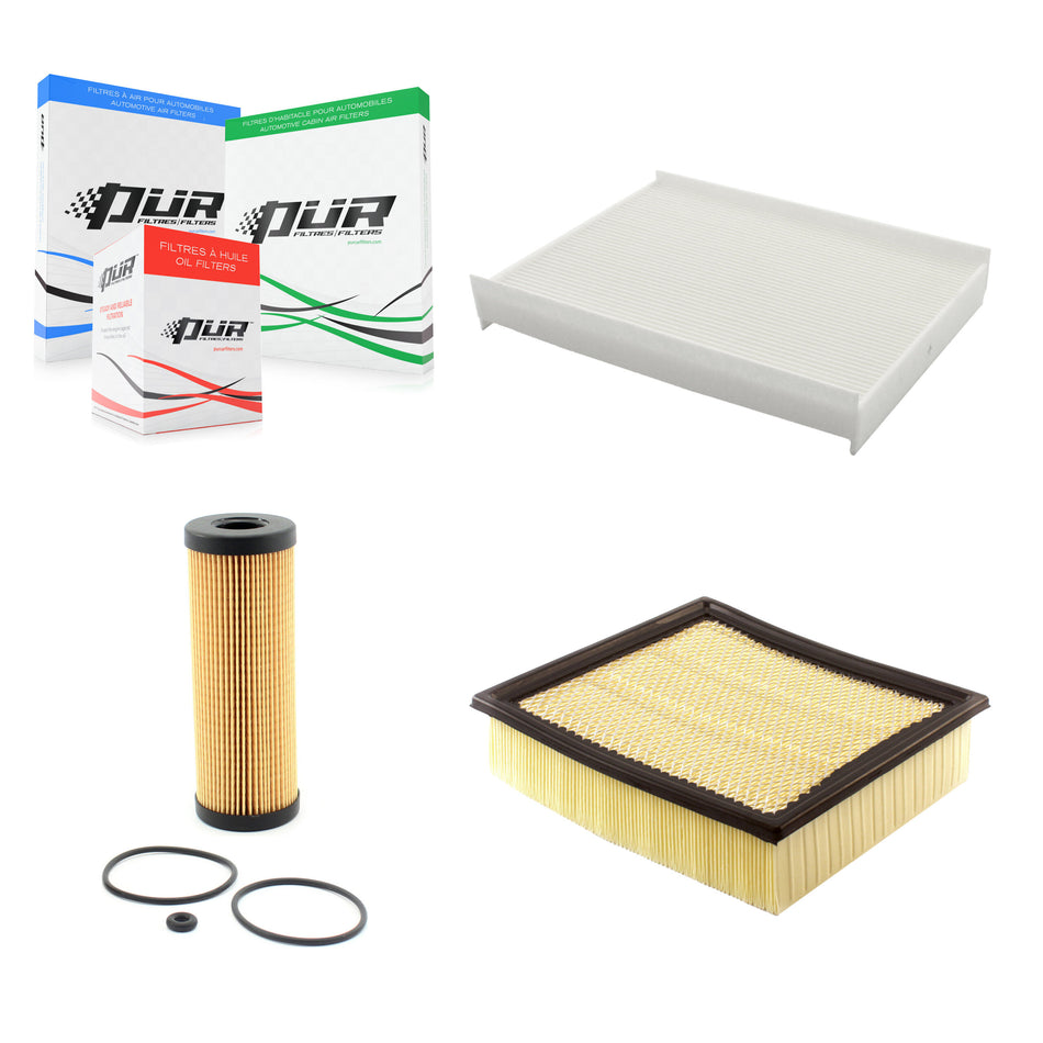 1x Air + 1x Cabin + 1x Engine Cartridge Oil Filter (3 Total) Kit For Ford F-150 2.7L KFM-100433