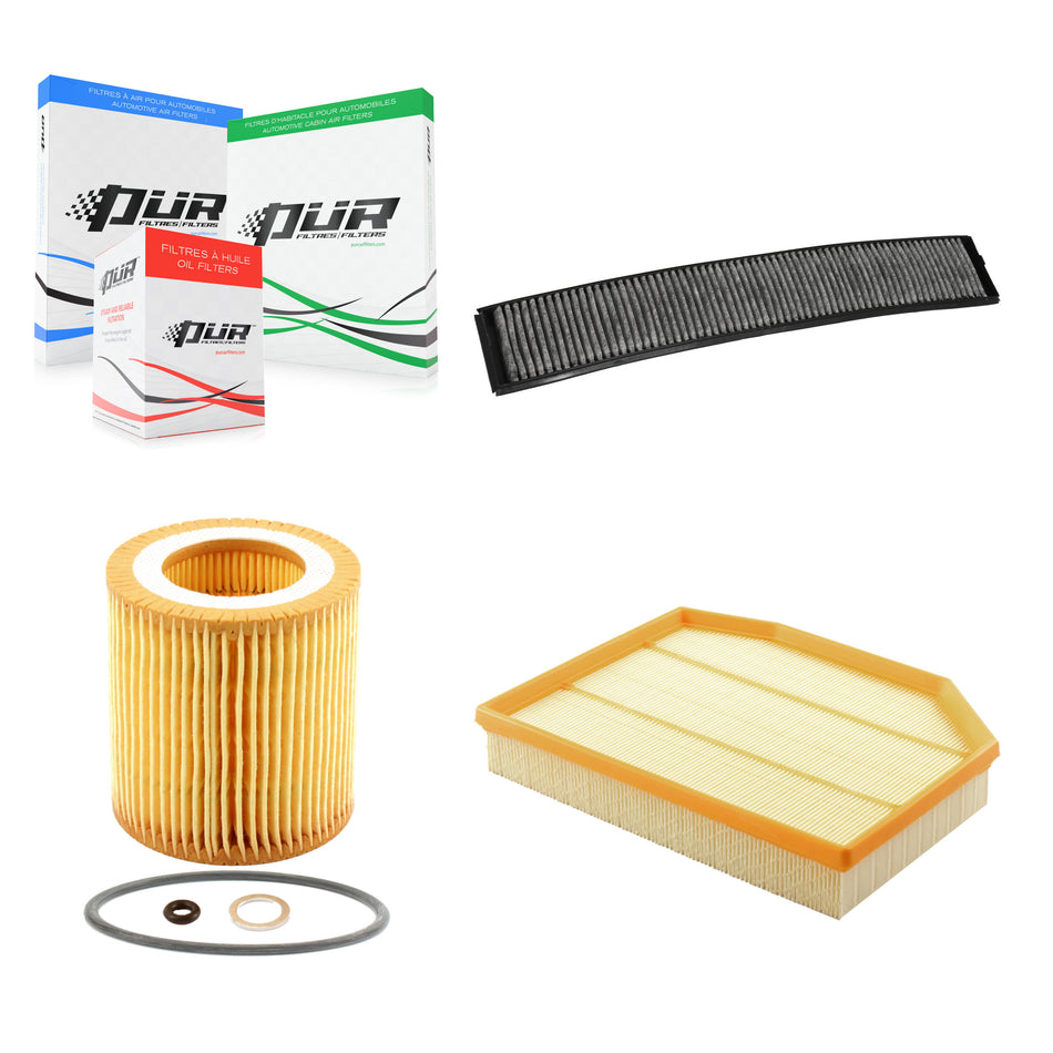 1x Air + 1x Cabin + 1x Engine Cartridge Oil Filter (3 Total) Kit For 07-10 BMW X3 3.0L KFM-100446