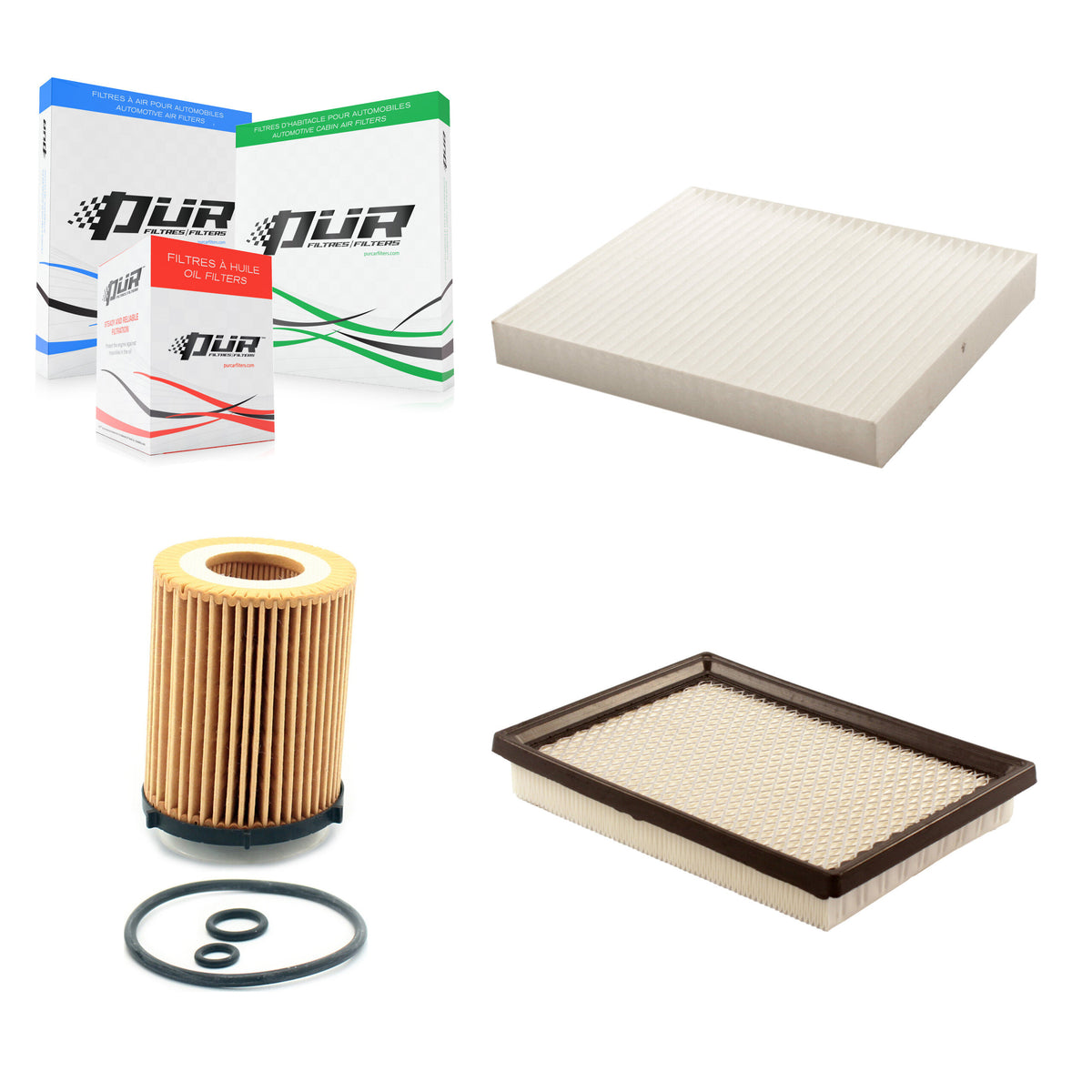 1x Air + 1x Cabin + 1x Engine Cartridge Oil Filter (3 Total) Kit For 18 INFINITI Q50 2.0L KFM-100452