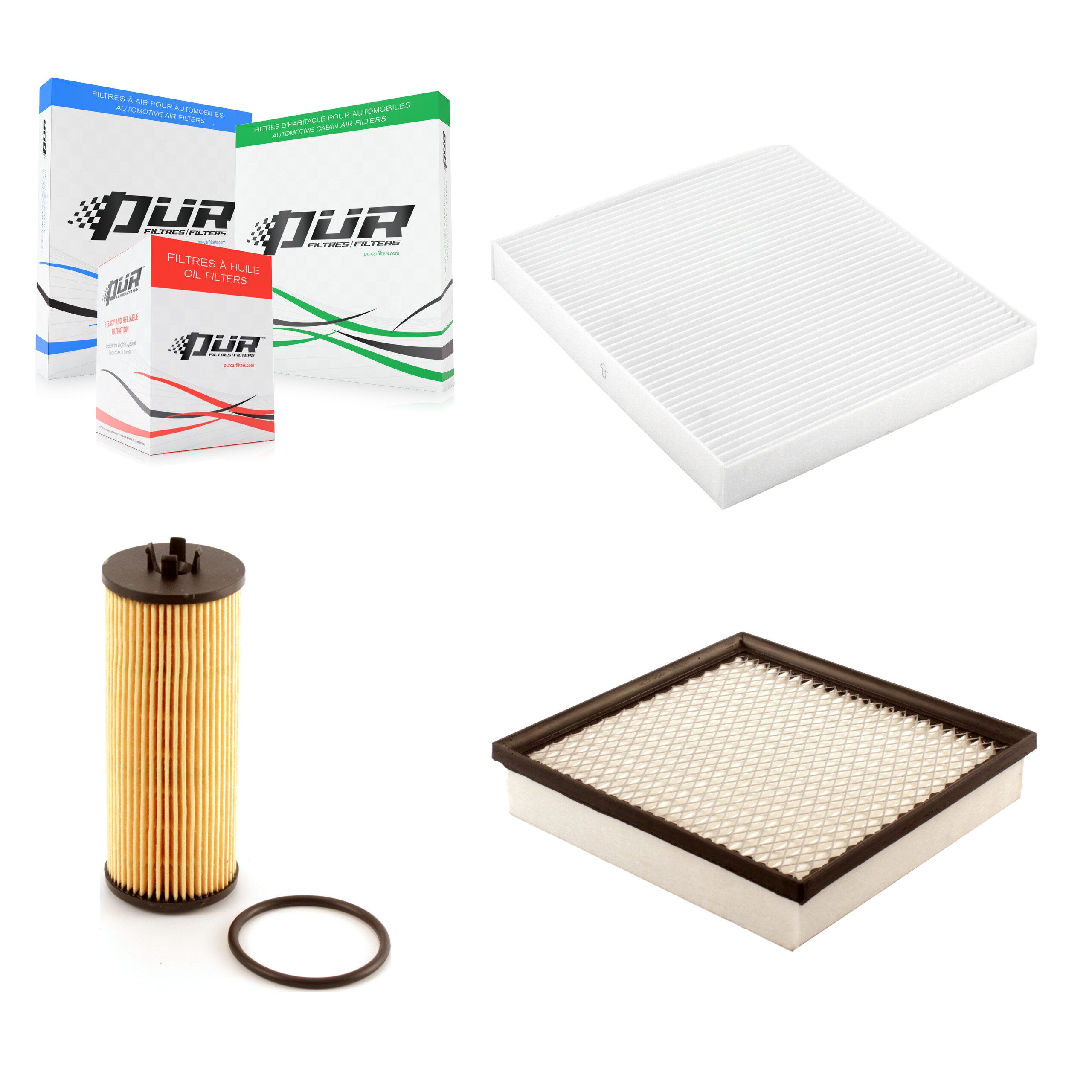 1x Air + 1x Cabin + 1x Engine Cartridge Oil Filter (3 Total) Kit For Dodge Journey 200 KFM-100468