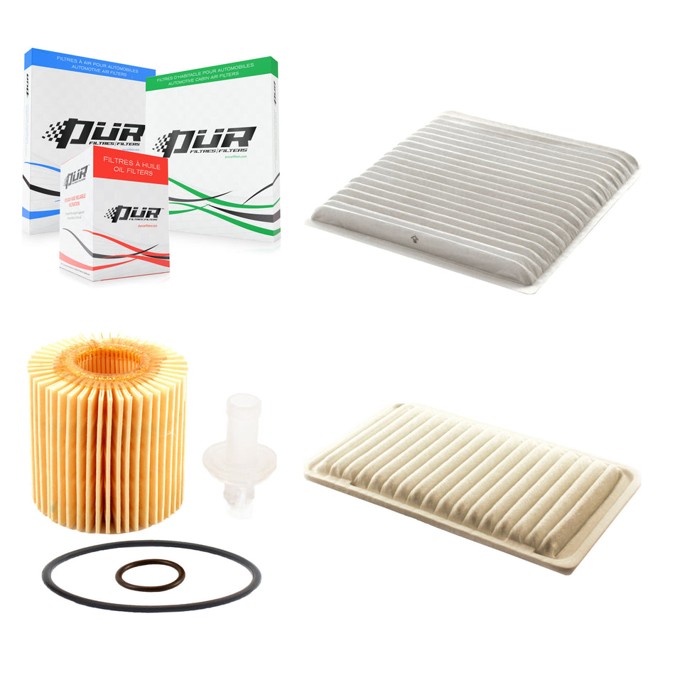 1x Air + 1x Cabin + 1x Engine Cartridge Oil Filter (3 Total) Kit For Toyota Sienna LE CE KFM-100474