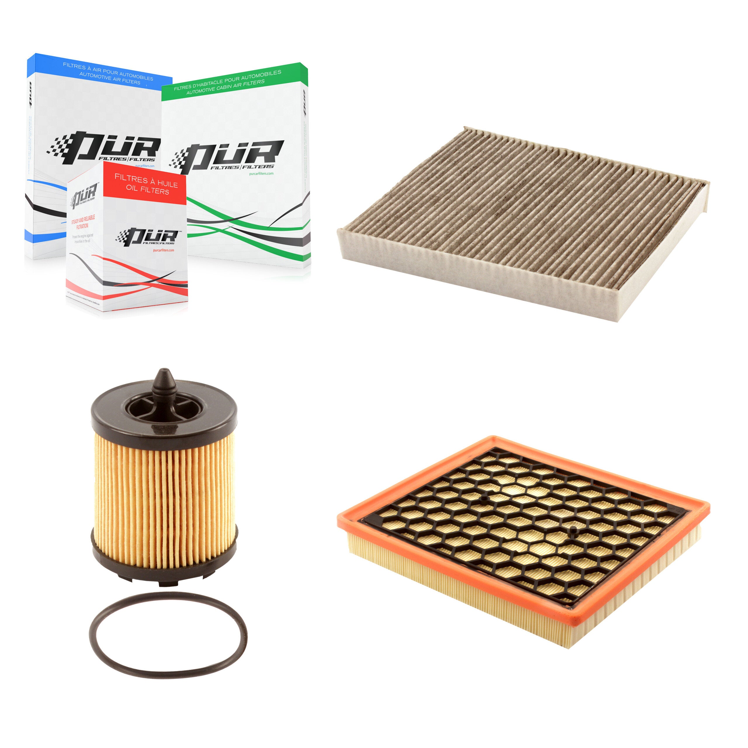 1x Air + 1x Cabin + 1x Engine Cartridge Oil Filter (3 Total) Kit For Chevrolet Impala KFM-100475