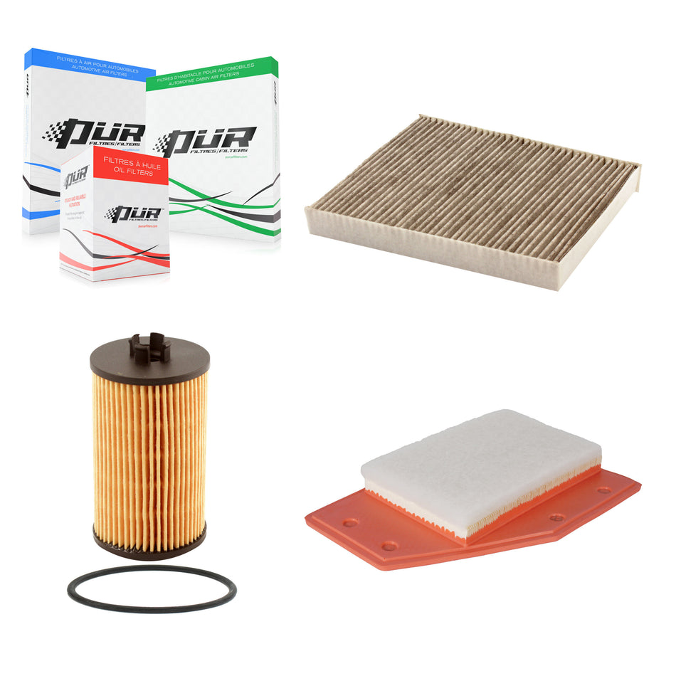 1x Air + 1x Cabin + 1x Engine Cartridge Oil Filter (3 Total) Kit For Chevrolet Malibu KFM-100480