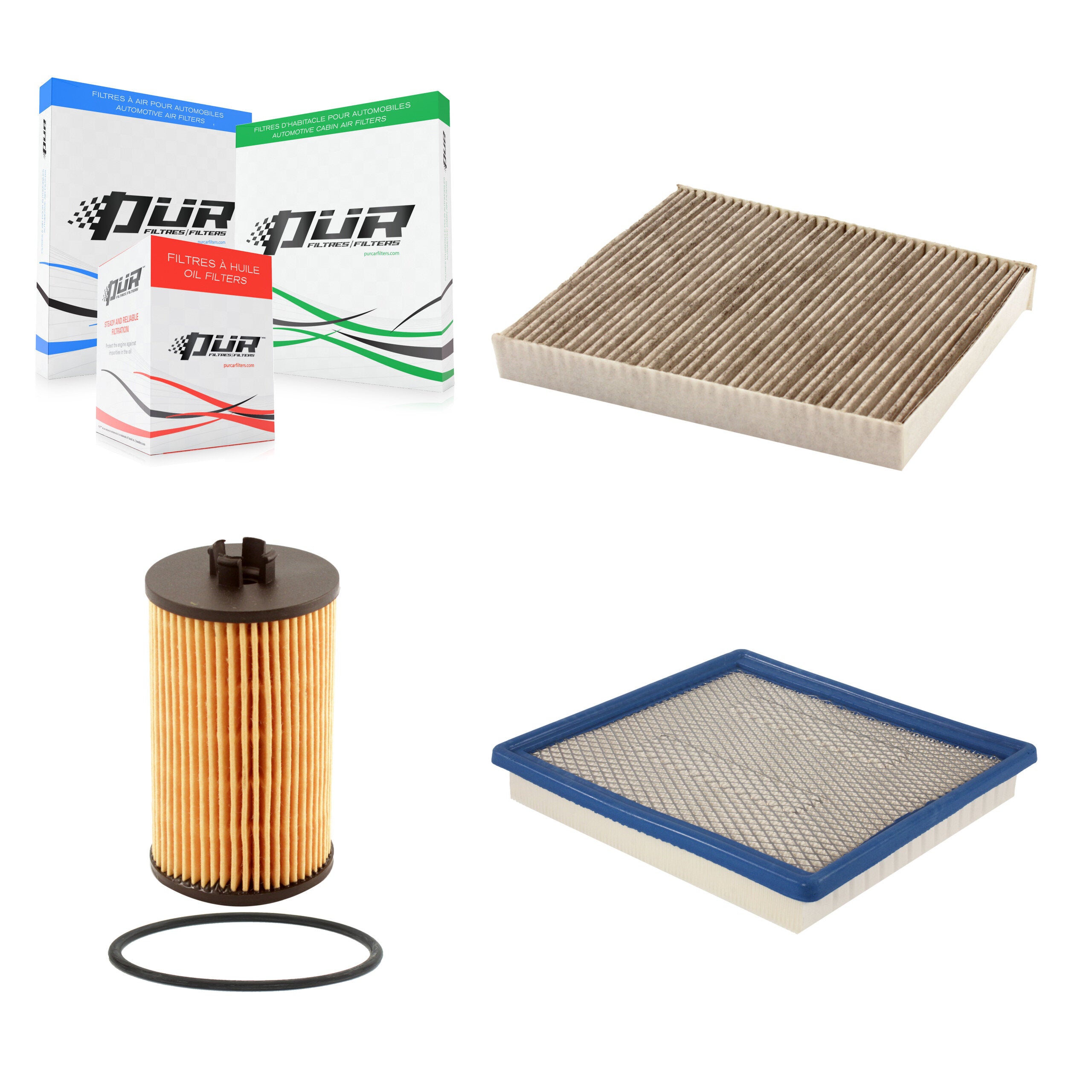 1x Air + 1x Cabin + 1x Engine Cartridge Oil Filter (3 Total) Kit For Chevrolet Colorado KFM-100482