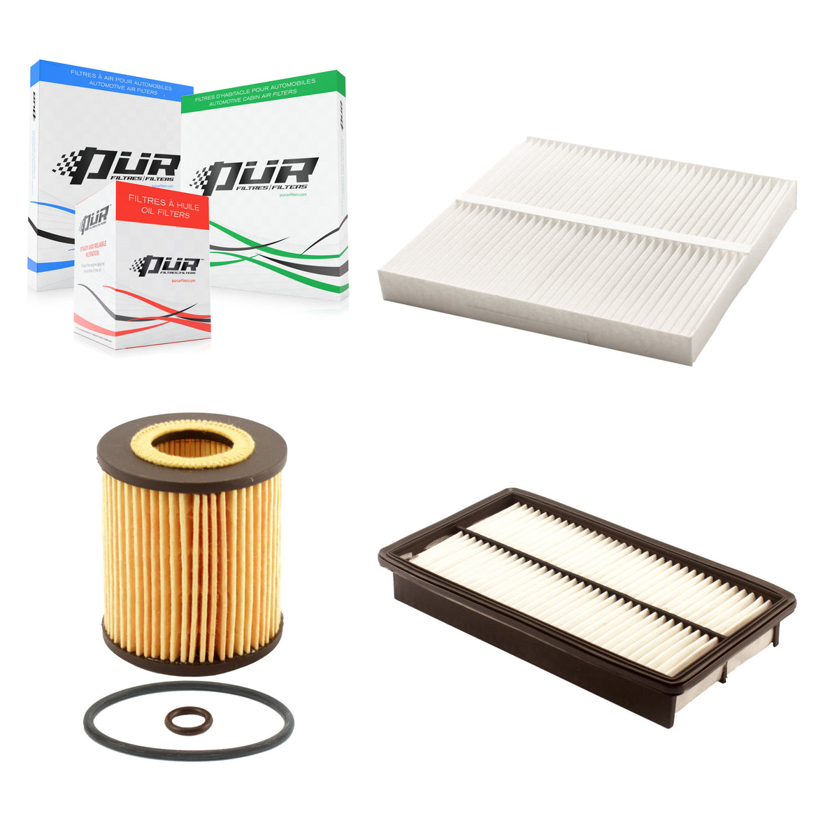 1x Air + 1x Cabin + 1x Engine Cartridge Oil Filter (3 Total) Kit For Mazda 6 KFM-100491