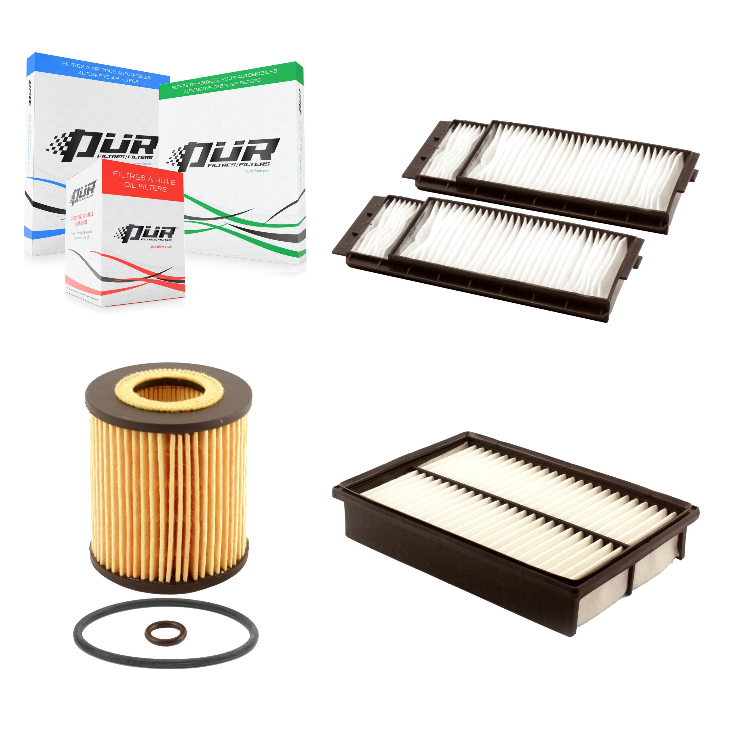 1x Air + 1x Cabin + 1x Engine Cartridge Oil Filter (3 Total) Kit For Mazda 3 5 KFM-100493