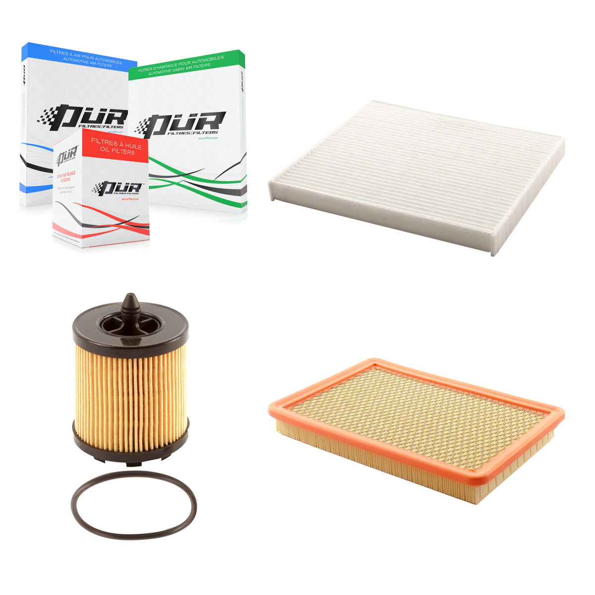 1x Air + 1x Cabin + 1x Engine Cartridge Oil Filter (3 Total) Kit For Saturn Ion KFM-100494