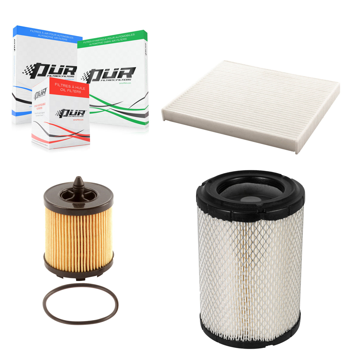 1x Air + 1x Cabin + 1x Engine Cartridge Oil Filter (3 Total) Kit For Chevrolet Cobalt KFM-100496