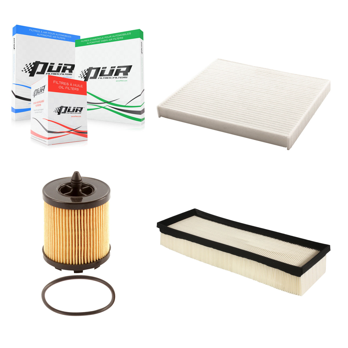 1x Air + 1x Cabin + 1x Engine Cartridge Oil Filter (3 Total) Kit For Chevrolet HHR KFM-100498