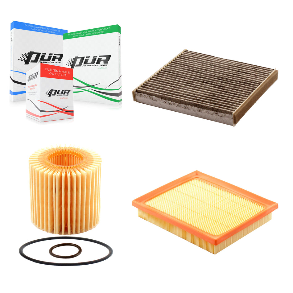 1x Air + 1x Cabin + 1x Engine Cartridge Oil Filter (3 Total) Kit For Toyota Prius V Lexus KFM-100502