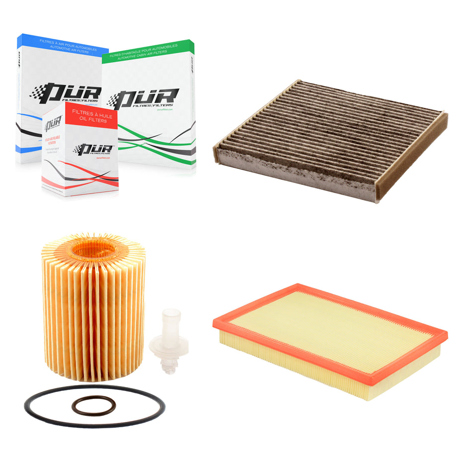 1x Air + 1x Cabin + 1x Engine Cartridge Oil Filter (3 Total) Kit For Lexus LS460 LS600h KFM-100505