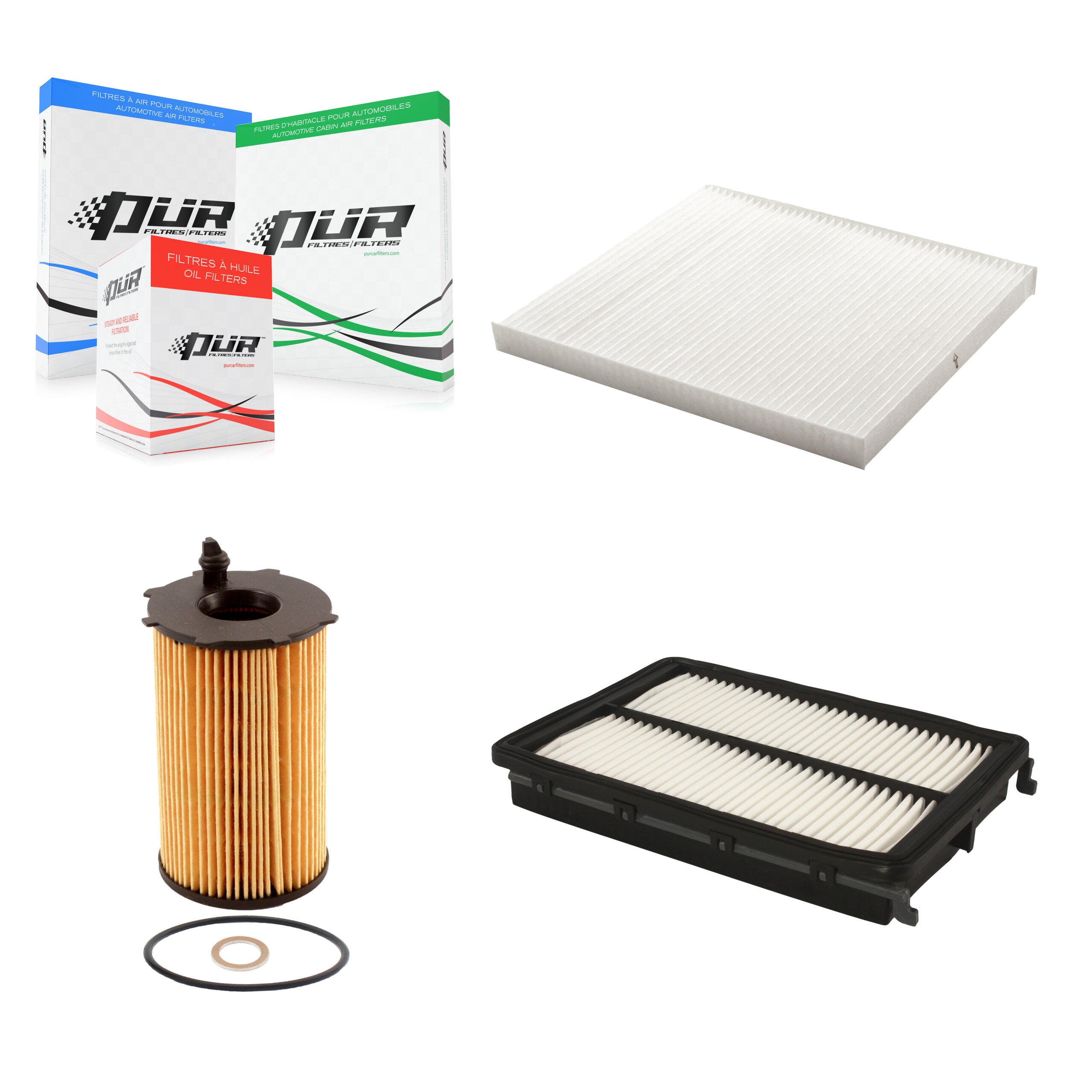 1x Air + 1x Cabin + 1x Engine Cartridge Oil Filter (3 Total) Kit For 2015-2018 Kia Sedona KFM-100528