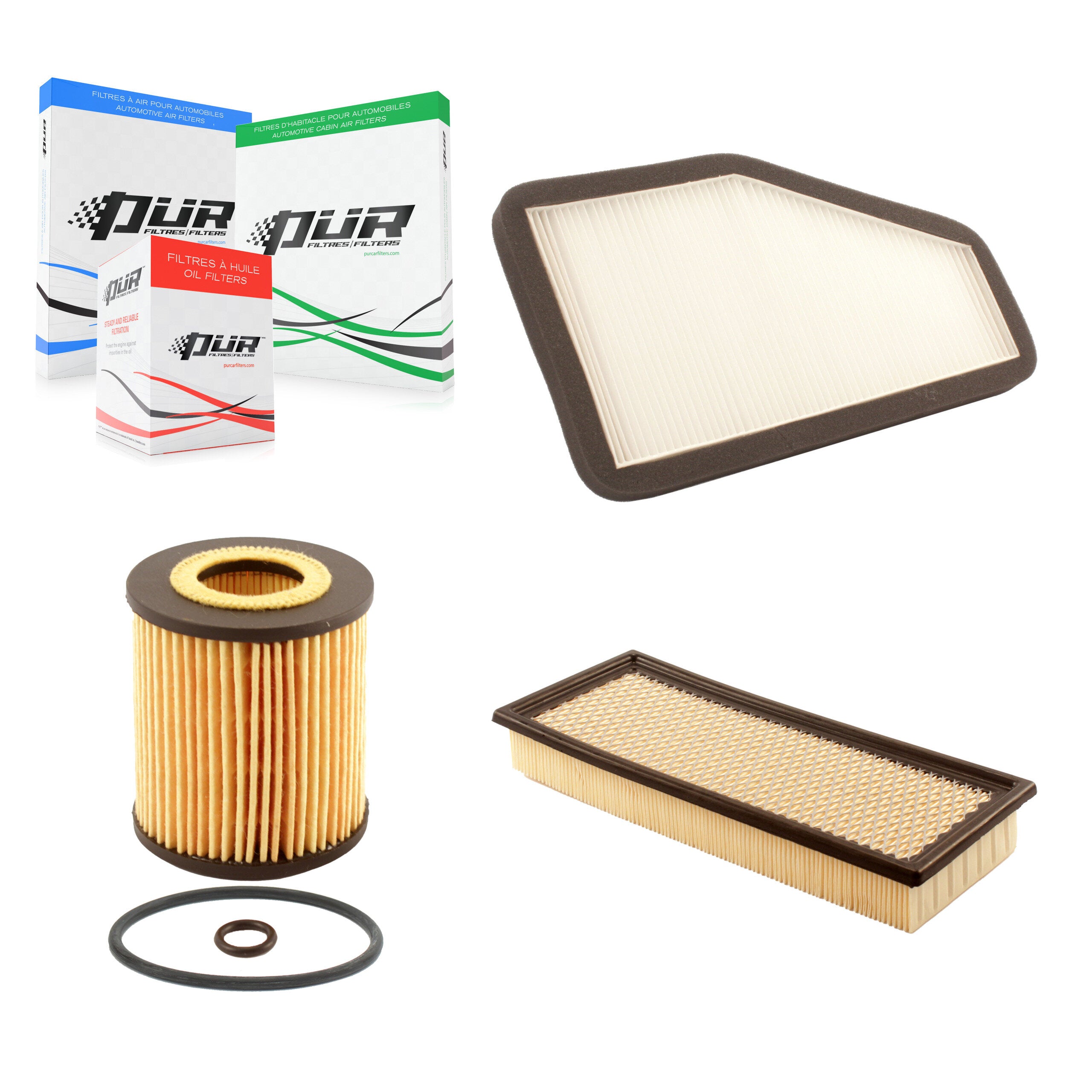 1x Air + 1x Cabin + 1x Engine Cartridge Oil Filter (3 Total) Kit For Ford Escape Mazda KFM-100534