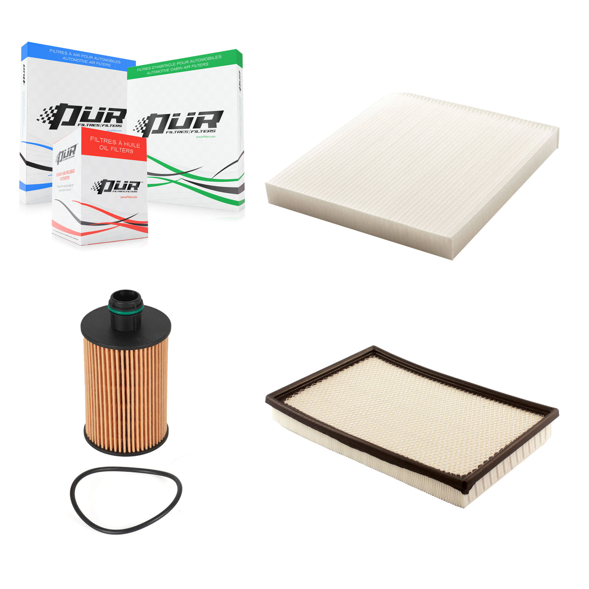 1x Air + 1x Cabin + 1x Engine Cartridge Oil Filter (3 Total) Kit For 16-18 Ram 1500 3.0L KFM-100535